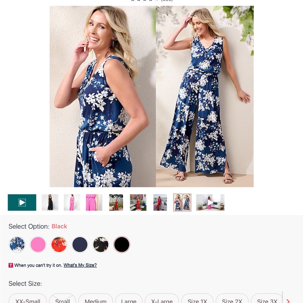 BumbleBella by Jill Martin Women's Jumpsuit large Regular Dreamy Blue EUC - Picture 2 of 2